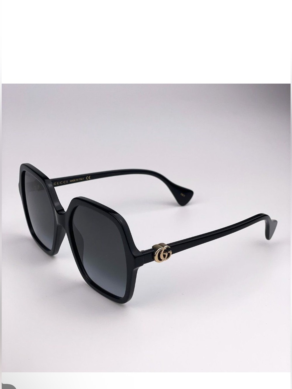 🔥 GUCCI GG1072S 001 Sunglasses Black Gray Gradient Square Women